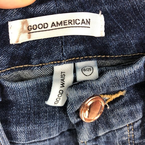Good American Good Waist Destroyed Distress 0 /25 - Picture 3 of 6